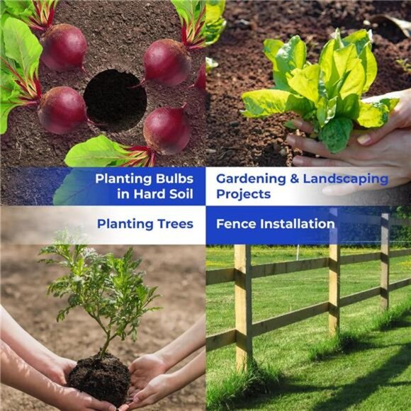 Drill Bit for Planting – 1.6 x 16 Inch & 3.5 x 16 Inch set - Garden Spiral Drill - Picture 5 of 7